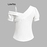 Blusa Ombro Frio Lovito: Elegância Assimétrica - imagem 2