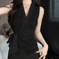 Regata Lovito Elegante: Estilo Assimétrico! - imagem 2