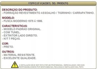 Forração Assoalho Fusca 75/86 Tipo Original - Preto | Revestimento Túnel Completo - imagem 3