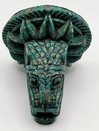 Estatueta de Quetzalcoatl em Malaquita Verde - Deusa Asteca Mãe Natureza - imagem 3