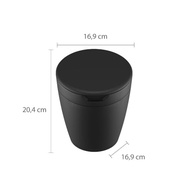 Cesto Multiuso com Tampa Basc. 2 Astra Preto - Organização Moderna e Prática - imagem 2