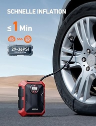 Compressor de Ar AstroAI 12V: Inflador Digital Portátil para Pneus com Luz LED e Bicos Multifuncionais - imagem 3