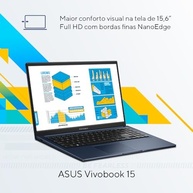 Notebook ASUS Vivobook 15, Intel Core i5, 16 GB, 512 GB SSD W11 Home, 15.6'' FHD, Quiet Blue -X1504VA-NJ1745W - imagem 3