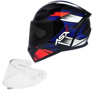 Kit Capacete Masculino ASX City Start Azul Esportivo com Viseira Fumê - Segurança e Estilo para Seu Rolê! - imagem 1