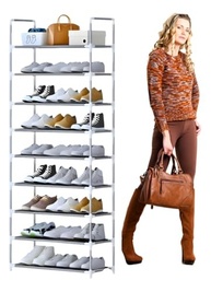 Sapateira Vertical Luxo em Aço Inox - 9 Prateleiras para Até 27 Pares - imagem 5