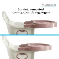 Cadeira de Alimentação Multmaxx Rosa - Segurança e Conforto até 15kg - imagem 5