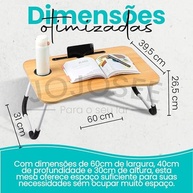 Mesa Portátil Dobrável para Notebook até 15,6" com Porta-Copos e Tablet - BOLYDOOM - imagem 3