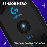 Mouse Gamer Sem Fio Logitech G305 LIGHTSPEED com 6 Botões Programáveis e Até 12.000 DPI - Preto - imagem 2