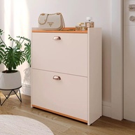 Sapateira 2 Gavetas Basculantes Off White - Organização Inteligente para Até 12 Pares - imagem 1