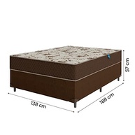 Cama Box Casal Colchão Espuma D33 Marquês 138x188x57cm Marrom Umaflex - Suporta até 90kg por Pessoa - imagem 3