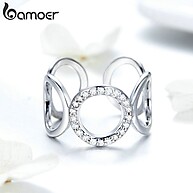 Bamoer Anel Circular YIR216 – Elegância Simples e Atemporal - imagem 2
