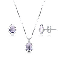 atemporal-elegancia-925-prata-gota-brincos-e-colar