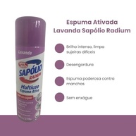 Espuma Ativa Multiuso Lavanda Sapolio Radium Bombril 300ml - Limpeza Profunda e Perfumada - imagem 4