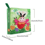 TTETTZ Livro de tecidos de atividade Sensory Toy Crinkle Book Infant Toy para idades de 0 a 6 meses meninos meninas - imagem 4