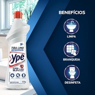 Ypê Tira Limo Premium com Cloro Ativo 520g - Limpeza Profunda e Desinfecção Total para Banheiros - imagem 4