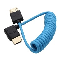 Cabo HDMI 8K 4K HangTon Espiral Azul para Atomos Ninja V, Sony A7RV FX3, Canon C70 R5 II, Fuji GFX100 II - Conexão Profissional - imagem 2