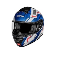 Capacete Moto Bieffe B-Dynamic Attractie Azul/Branco c/ Óculos Solar Interno e Viseira Transparente - imagem 4