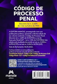 Código de Processo Penal Atualizado - Edição de Bolso Manole - imagem 3