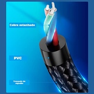 Cabo P2 Estéreo para RCA Blindado Vention 1m - Áudio Hi-Fi para Mesas e Som - imagem 4