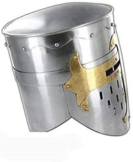Capacete Cruzado Templário: Autêntica Armadura Medieval em Aço Carbono - imagem 3