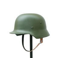 Capacete Alemão M35 WW2 - Reprodução Autêntica em Aço Verde/Preto - imagem 3
