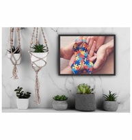 Quadro Decorativo Autismo Moldura Preta 33x24 - Design Exclusivo com Qualidade Premium - imagem 3