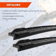 Palhetas Limpador Para-brisa Silicone Tiger Auto Logan Sandero 2014-2023 (Par) - Alta Durabilidade e Silenciosas - imagem 5