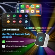 Adaptador CarPlay e Android Auto Sem Fio COCOING 2 em 1: Liberdade e Conexão Instantânea - imagem 3