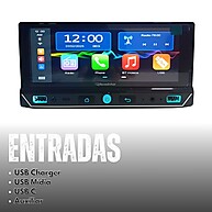 Central Multimídia 1DIN: Carplay & Android Auto - imagem 2