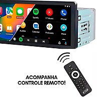 Central Multimídia 1Din com Carplay e Android Auto - imagem 2