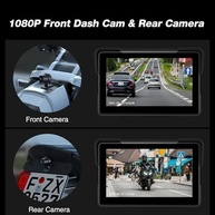Navegador GPS Moto 17cm c/ Apple CarPlay & Android Auto, Câmeras 1080P, Tela Touch Bluetooth Duplo - imagem 3