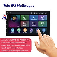 Central Multimídia Fiat Palio/Strada 7" CarPlay/Android Auto - imagem 2