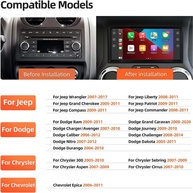 Central Multimídia 10.1" IPS Touchscreen com CarPlay/Android Auto para Dodge Ram, Jeep, Chrysler e Mais - imagem 3