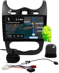 Multimídia 10" Android para Sandero/Logan (2012-2014): Comando Volante, Android Auto & CarPlay + Câmera de Ré - imagem 1