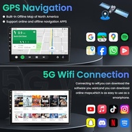 Central Multimídia 9" para Dodge Ram 1500/2500/3500 (2002-2005): CarPlay/Android Auto Sem Fio, GPS, Wi-Fi 5G - imagem 4