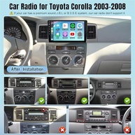 Central Multimídia Leadfan para Toyota Corolla 2003-2008: Carplay Sem Fio, Android Auto e GPS - imagem 4