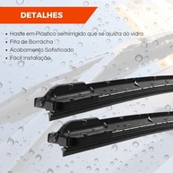Palhetas Limpador Parabrisa Silicone New Civic 2007-2011 Tiger Auto Flat Silenciosas Jogo 2 Unidades - imagem 5