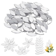 OLYCRAFT 300 Peças Mosaico Autoadesivo Folhas Espelhadas 0,4x0,2pol - Acrílico Prata DIY Decoração - imagem 2