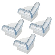 Kit com 4 Protetores de Quina em Silicone Transparente Autocolante – Proteção Total para Móveis Contra Impactos - imagem 1