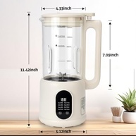 DFJKJUU Máquina Automática De Leite Nozes, 8 Em 1, Soja 1,2 L Para Amêndoas Caseiras, Aveia, Soja, Coco, Vegetal E Bebidas Não Lácteas, Temporizador 12 Horas/Limpeza Automática/Temperatura Ambiente/ - imagem 3