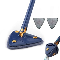 Mop Giratório 360° com Torção Automática - Esfregão de Microfibra Triangular para Limpeza Completa - imagem 2