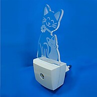 Luz Noturna Gato DNI 6154 – Iluminação Suave e Automática - imagem 2