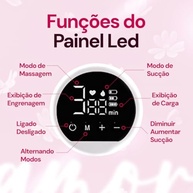Bomba de Tirar Leite Automática Elétrica Portátil com Tela LED, 2 Modos e 9 Níveis - Conforto Mãos Livres e Silenciosa - imagem 5