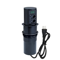 Torre de Tomada Totem Slim Automático: 2 Tomadas 20A + 3 USB 5.2A - Branco Elegante - imagem 3