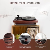 Vitrola Toca Disco Vinil Automático Bluetooth Vintage - Som de Alta Definição - imagem 3