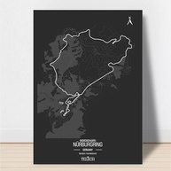 Quadro Decorativo Nurburgring Alemanha - Autódromo Circuito 28x20cm | Decoração Automotiva Premium - imagem 2