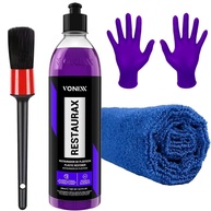 Kit Limpeza Estética Automotiva Vonixx: Revitalizador Restaurax + Acessórios Karbox - imagem 1