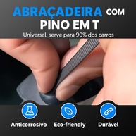 Kit 50 Abraçadeiras T de Nylon Preta: Fixação Automotiva Segura e Versátil - imagem 4