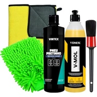 Kit Completo Limpeza Automotiva Vonixx: Shampoo Desincrustante, Pneu Pretinho e Acessórios Profissionais - imagem 2