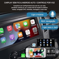 Rádio Automotivo FINYQBET 1 Din com CarPlay, Android Auto, Bluetooth, Câmera de Ré e Controle de Voz - Tela 6.9" HD - imagem 4